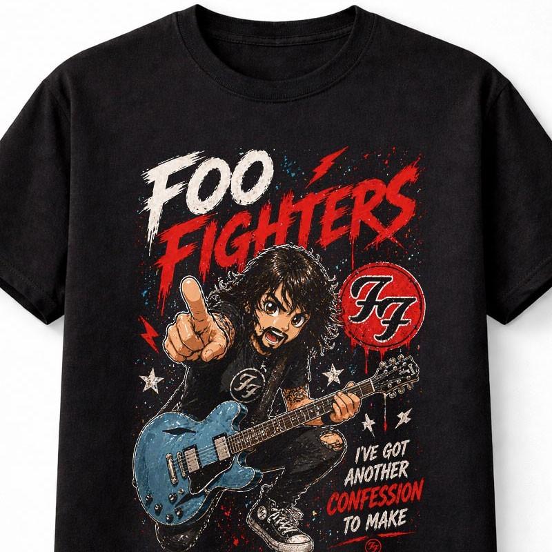 Foo Fighters Everlong Lyrics Dave Grohl Rock Band Guitar Graphic Unisex TShirt