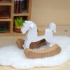 Doll House Accessories Rocking Wooden Trojan Horse Smooth Surface Anti-crack Good Detail Photo Prop Dollhouse Miniature Dollhouse Toy