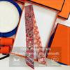 Long Mulberry Silk Scarf Bag Tie Lady Neck Skinny Scarves Hairband Foulard Giraffe Print Brand Lady Neckerchief Ribbon