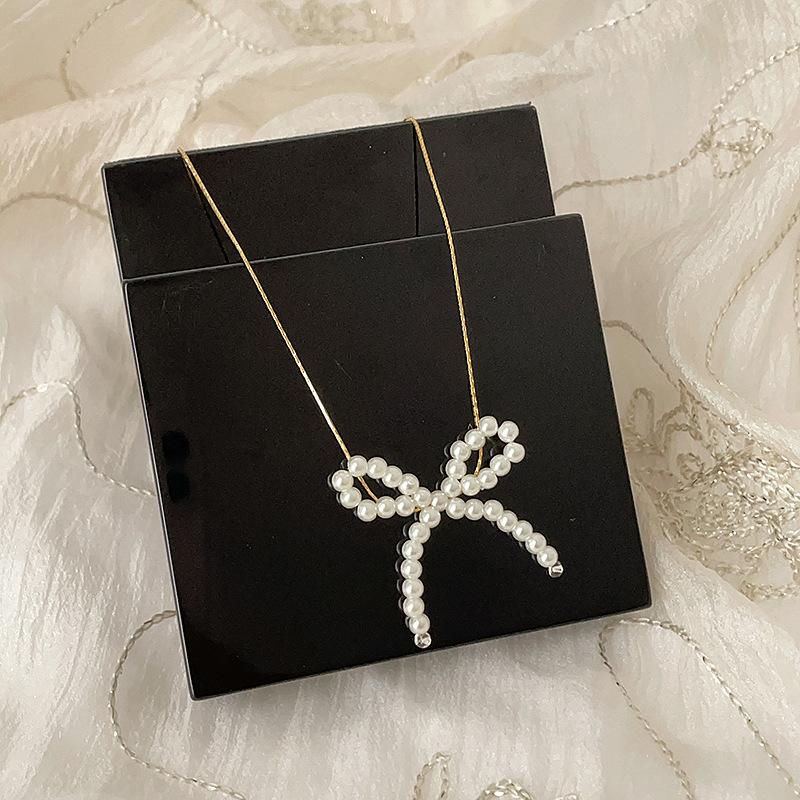 Все жемчужные ожерелья-банты, которые вы хотите, здесь, супер фея личность и темперамент универсальная модная цепочка на шею цепочка на ключицу