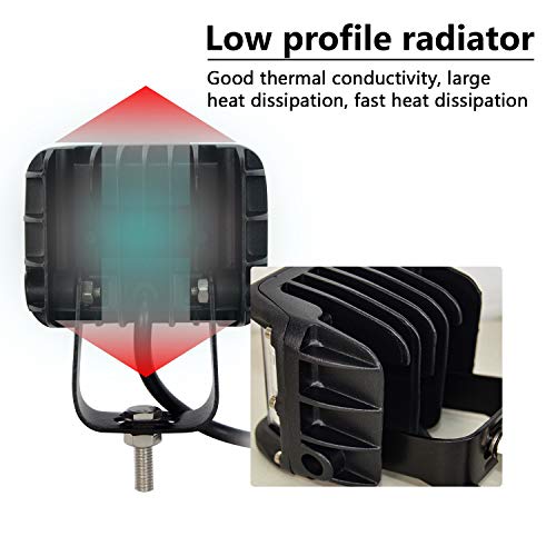 RIGIDON 2 шт. 4-дюймовый 60 Вт рабочий светодиодный широкоугольный прожектор светодиодный 3-сторонний светильник 6000 К 12 В/24 В универсальный