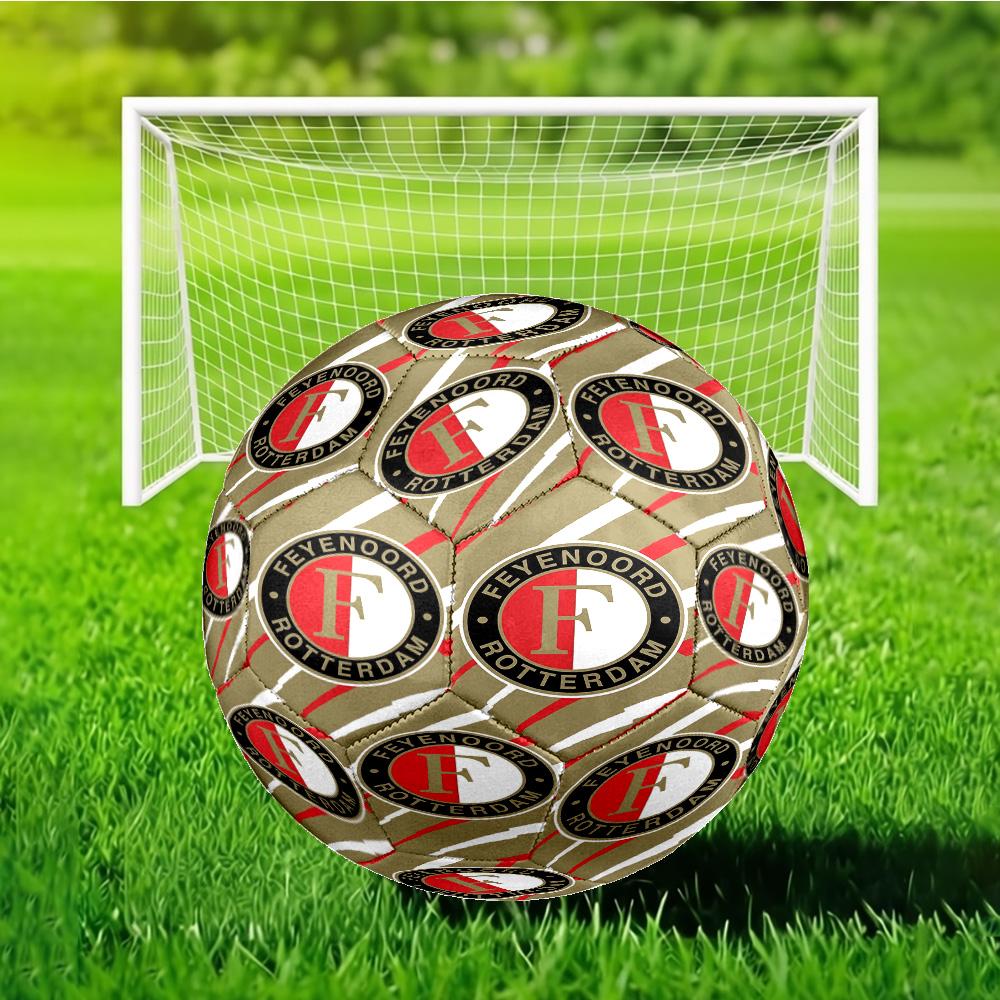Feyenoord Rotterdam Crest Soccer Ball Size 5 Soccer Ball, Machine-stitched, Durable, Suitable for Training and Matches Fan Gift