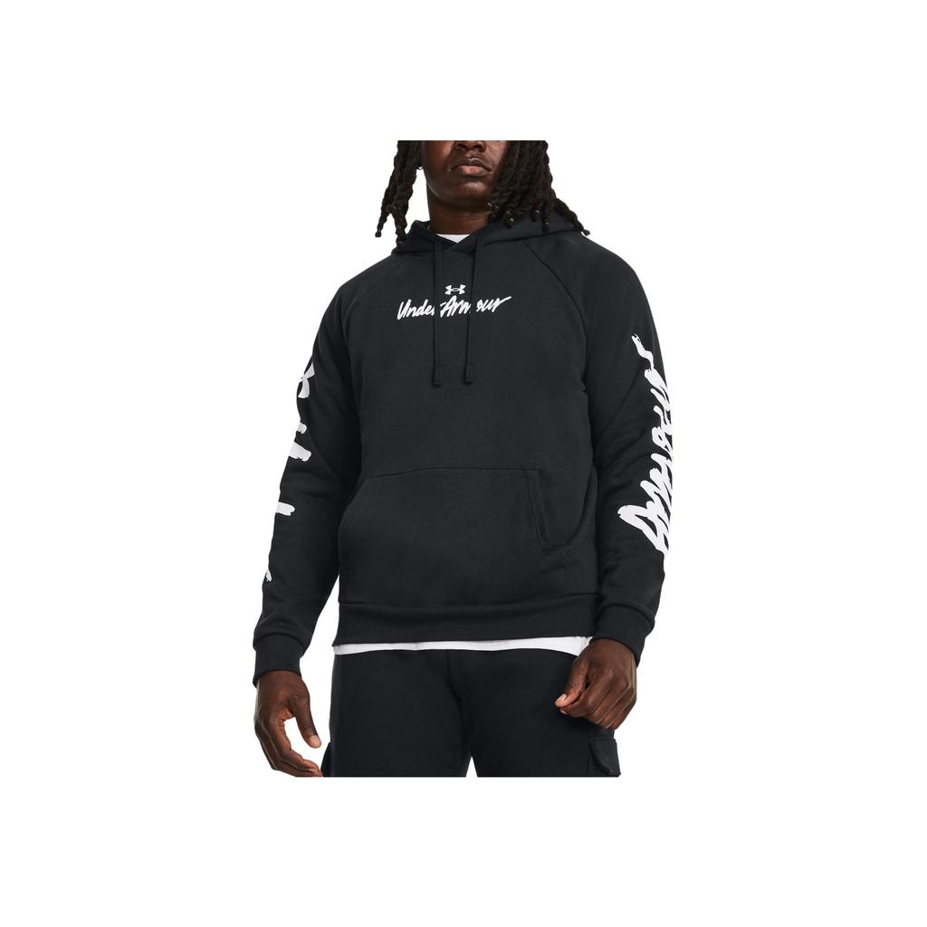 Under Armour Толстовка с капюшоном и принтом логотипа Alphabet Мужские топы Черный 1379760-001