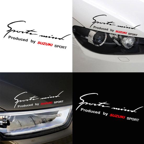 Sports Mind Letters Car Hood Bonnet Headlight Decals Sticker Decor for Suzuki