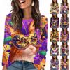 Рубашки с длинным рукавом для женщин, милые футболки с графическим принтом, блузки, повседневные базовые топы больших размеров, пуловеры
