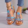 Fashion Summer Sandals Women's Wedge Beach Shoes Bohemian Biscuits Casual Thick Bottom Open Toe Sandals 35-43