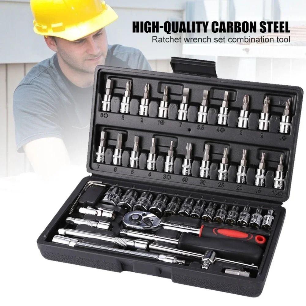 Wear-resistant Ratchet Wrench Combo Set Strong Toughness Hand Combination Tool Kit  Home