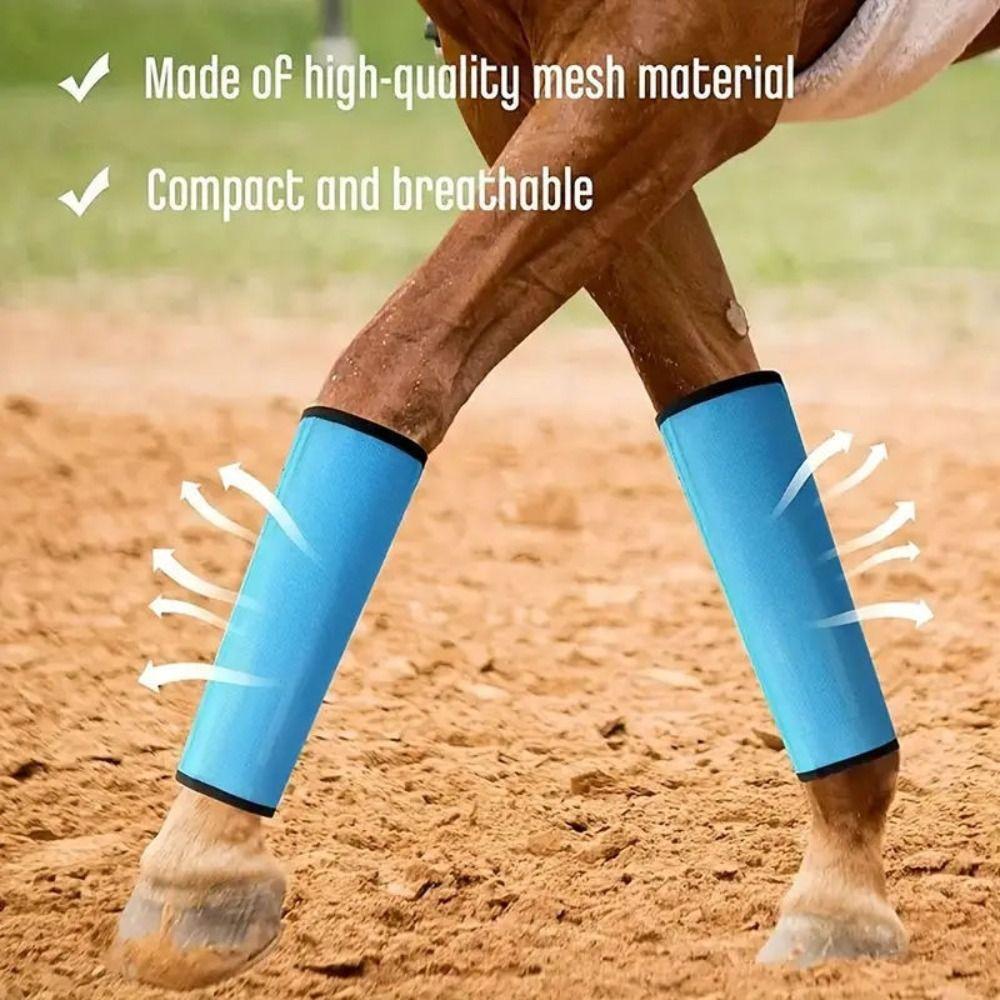 4pcs Adjustable Fly Boots for Horses Stay Up Not Sag Horse Leggings for Preventing Flies