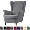 Wing Chair Cover Jacquard Stretch Wingback Sofa Covers Elastic Spandex Armchair Slipcover with Cushion Cover Furniture Protector