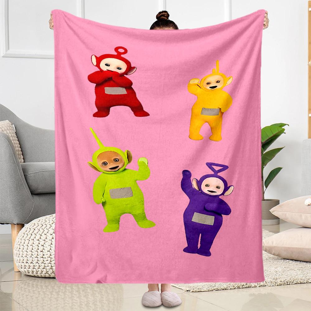 Teletubbies Friends Blanket Soft Warm Cozy Great for Sofa Livingroom Seaside All-Season Use Stylish Decor Birthday Christmas Gift Blanket