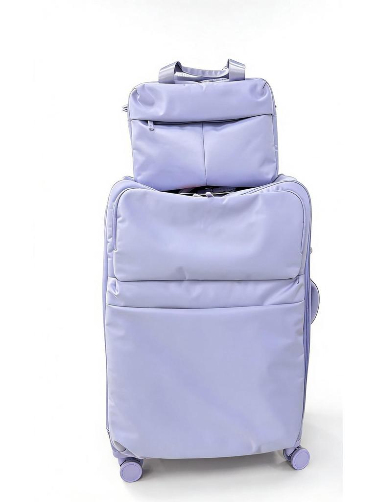 Женский сверхлегкий дорожный чемодан ручной клади 2025 года: Тканевый чемодан 20 дюймов с замком, доступен вариант 24 дюйма.