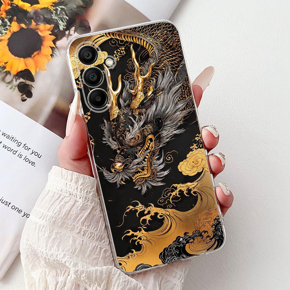 For Samsung Galaxy A16 SM-A165F A166B Cool Dragon Tiger Painting Phone Case For Samsung A16 5G 4G Soft Silicone TPU Cases