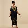 EDOLYNSA Sexy Kaftan Dress Women Plus Size Beach Wear 2023 Bohemian Tie Dye Striped Bikini Cover-ups Long Tunic  Swim Suit Cover Up Q1517