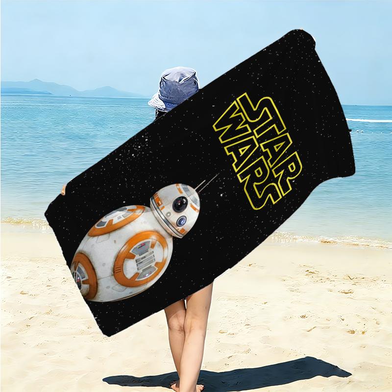 1Pc Baby Yoda Desert Adventure Beach Towel Microfiber Beach Towel Thin Absorbent For Beach Swimming Yoga Bath Sports 0917169