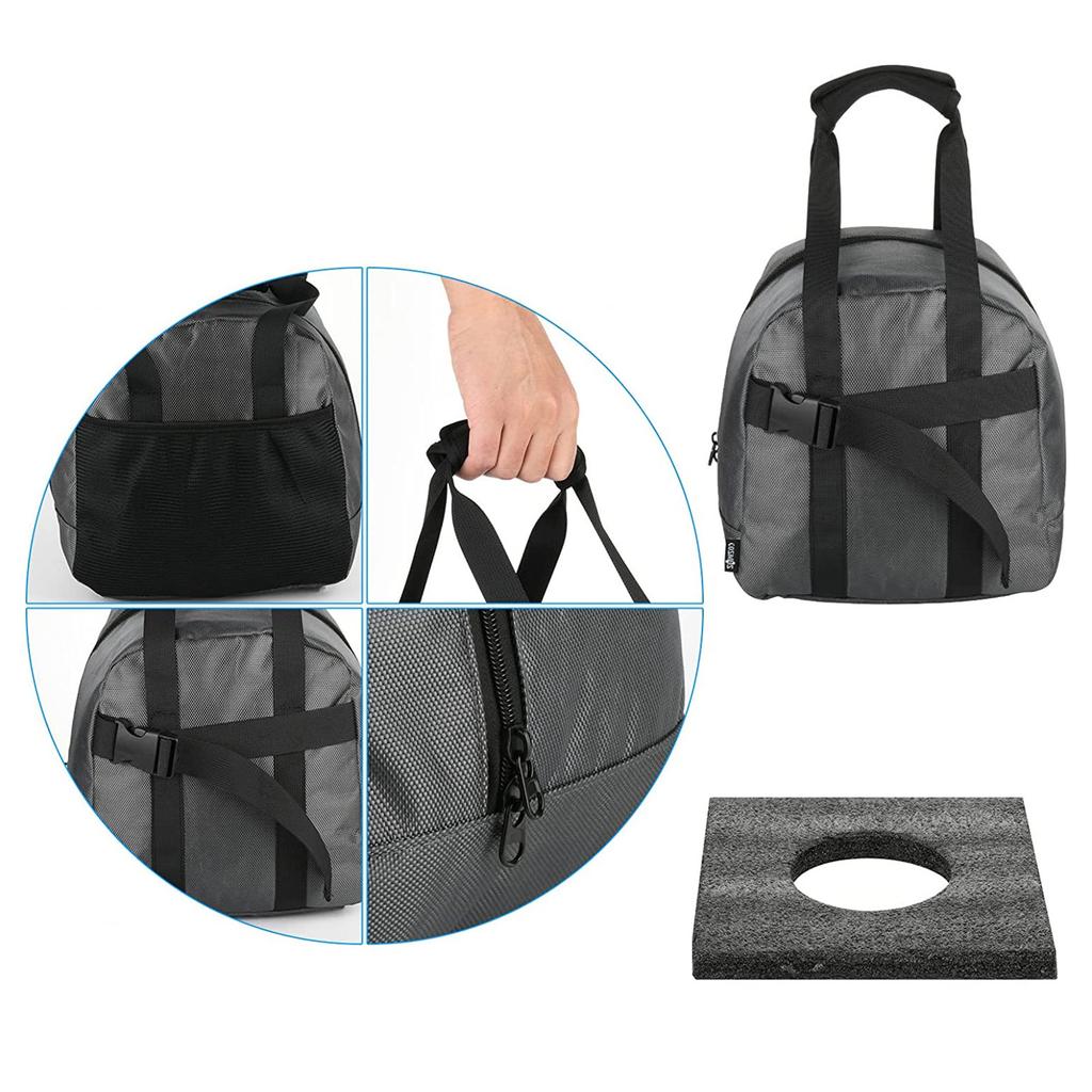 Bowling Bag for Single Ball Bowling Tote with Soft Bowling Cups Holder Bowling Tote Bag with Big Capacity Mesh Pockets