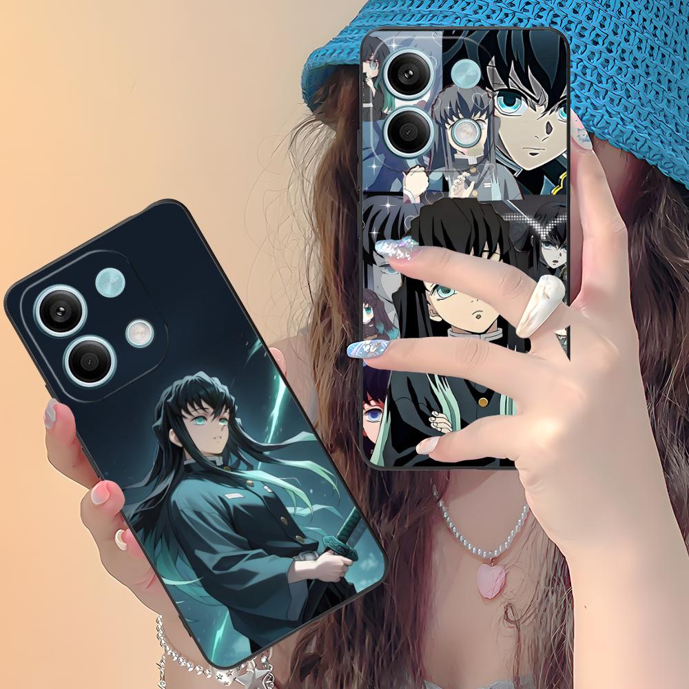 Demon Slayer Muichiro Phone Case for Xiaomi Redmi Note 14 13 12 11 A5 3 2 1 Pro Plus 4G 5G Colour Protective Pretty Luxury Cover
