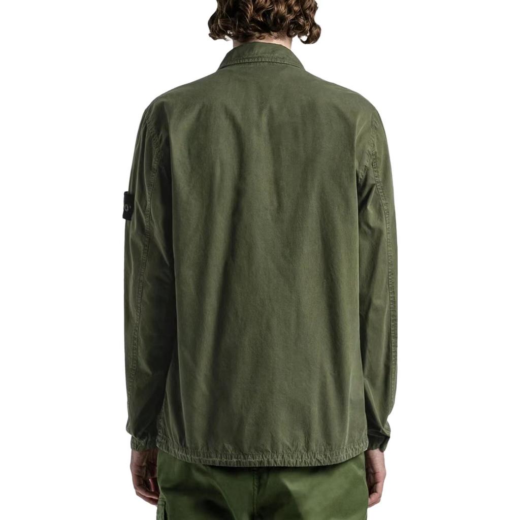 STONE ISLAND Overshirt Olive Men Tops Green 7715101WN-V0158