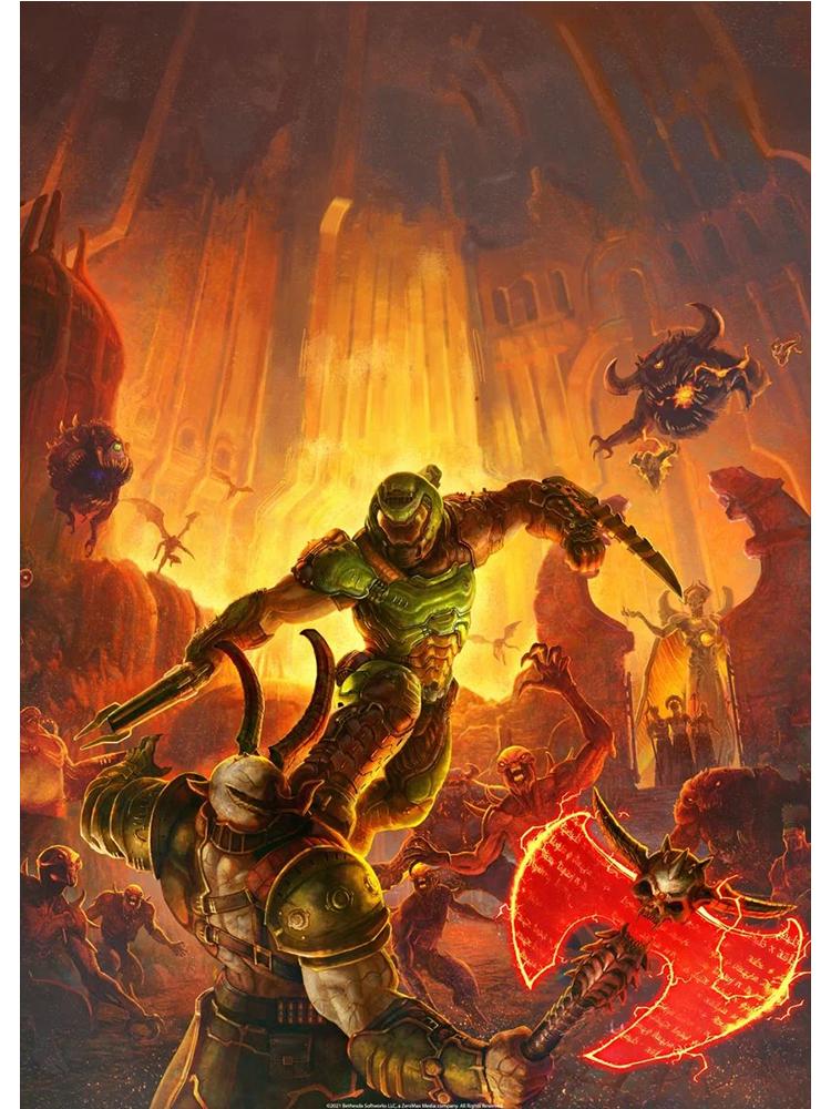 Игра DOOM видео классический игровой постер настенная живопись на холсте картины для гостиной домашний декор принты плакаты