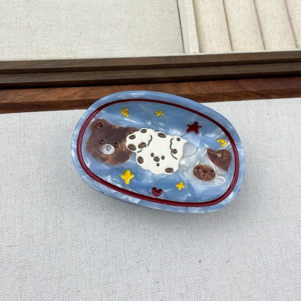 Rabbit Cartoon Animal Hair Clip Puppy Geometry Shark Clip Funny Bear Acetate Hair Claw Female