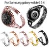 20 мм Для Samsung galaxy watch 3 41 мм 45 мм Active 2 40 мм 44 мм роскошный ремешок из нержавеющей стали браслет Ремешок для часов Металлический браслет Aolly