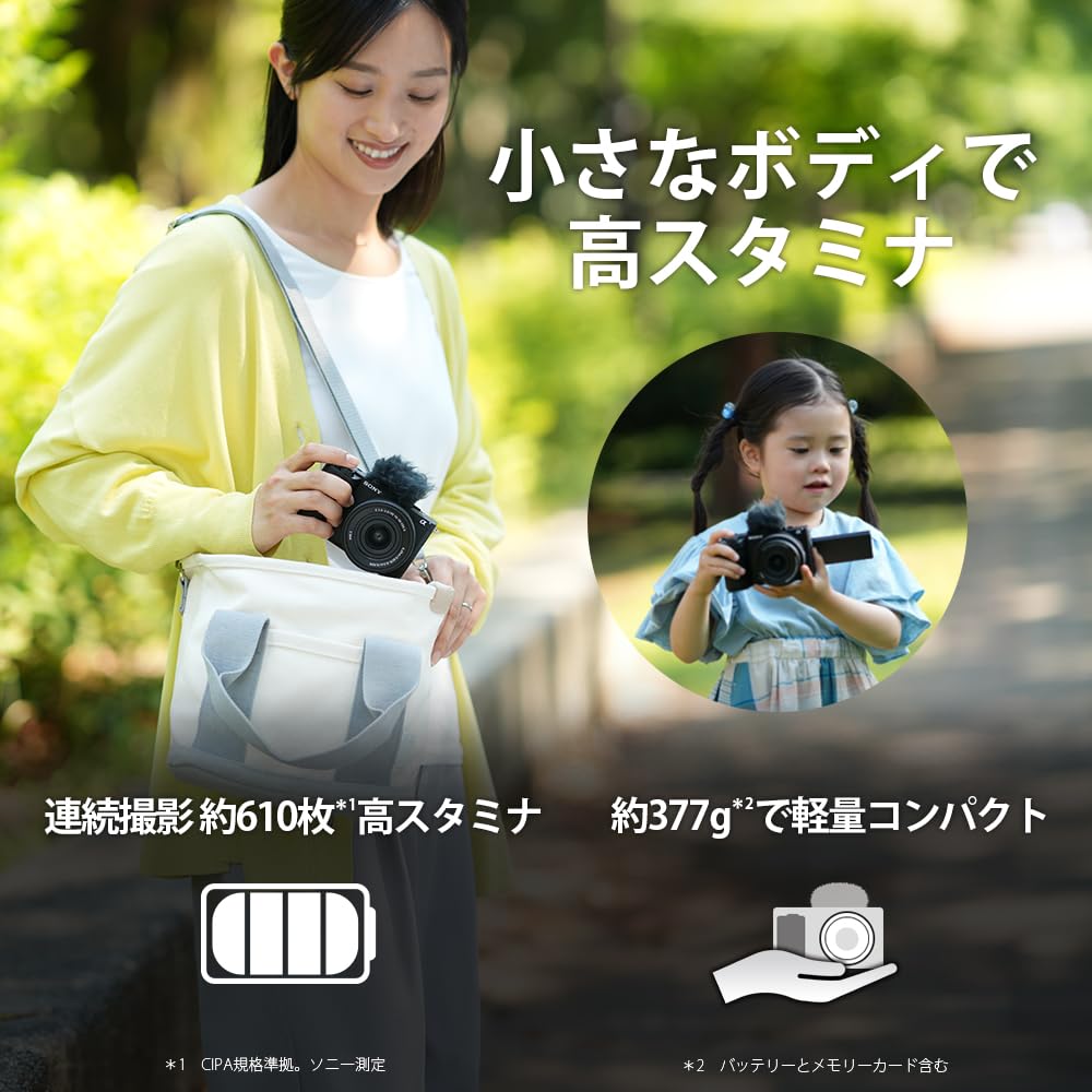 Sony Vlog Camera ZV-E10M2 APS-C Mirrorless Body Interchangeable Lens Not Included Wind Screen Black