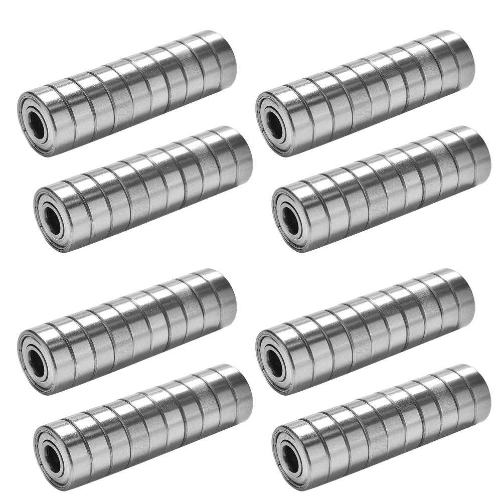 60-100PCS 608ZZ Ball Bearings Carbon Steel Single Row ABEC-7 Deep Groove Miniature Bearings Replacement Skateboard Scooter Parts