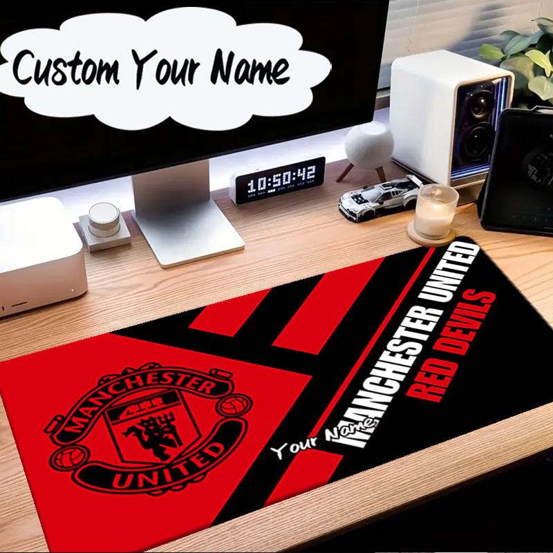 Custom Name Mouse pad Manchester Crest Mouse Pad Desk Mat, Non-Slip Rubber Backer Pad For Computer Notebook Gaming Mouse Pad Birthday Gift
