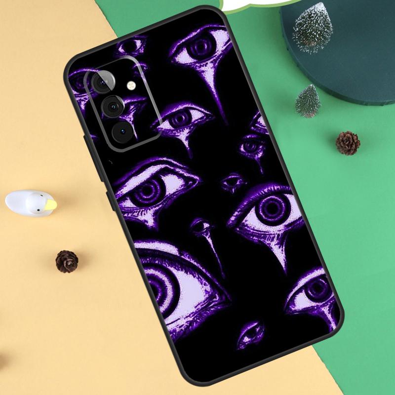 Фиолетовый эстетичный чехол для Samsung Galaxy A35 A55 A15 A25 A53 A33 A13 A52 A32 A12 A51 A71 A14 A34 A54