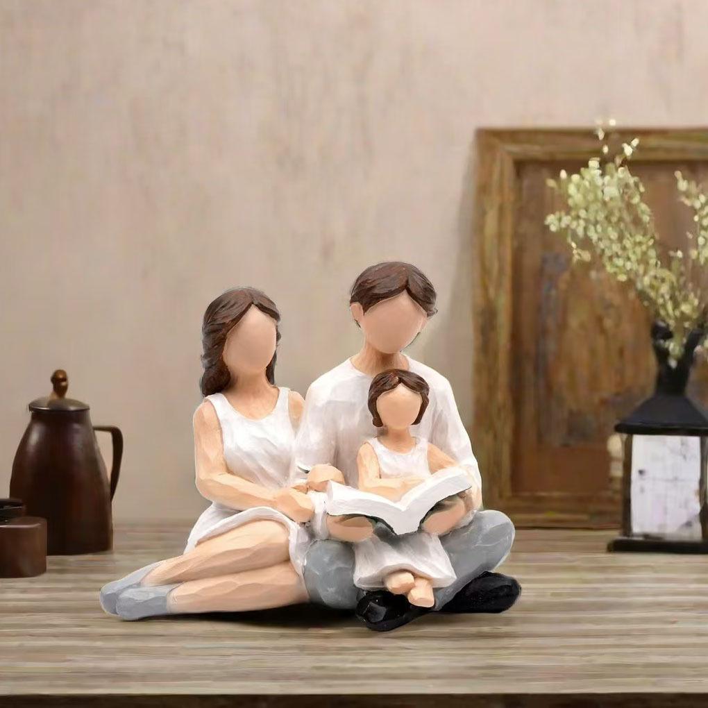 Отец, дочь и кот мать и сын серия баскетбол статуэтка-украшение рождественские подарки для семьи и друзей