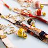 Blossoms Bag Pendent Ceramics Zinc Zinc Alloy Car Key Ring Japanese Style Pendant Lucky Cat Women Key Chain
