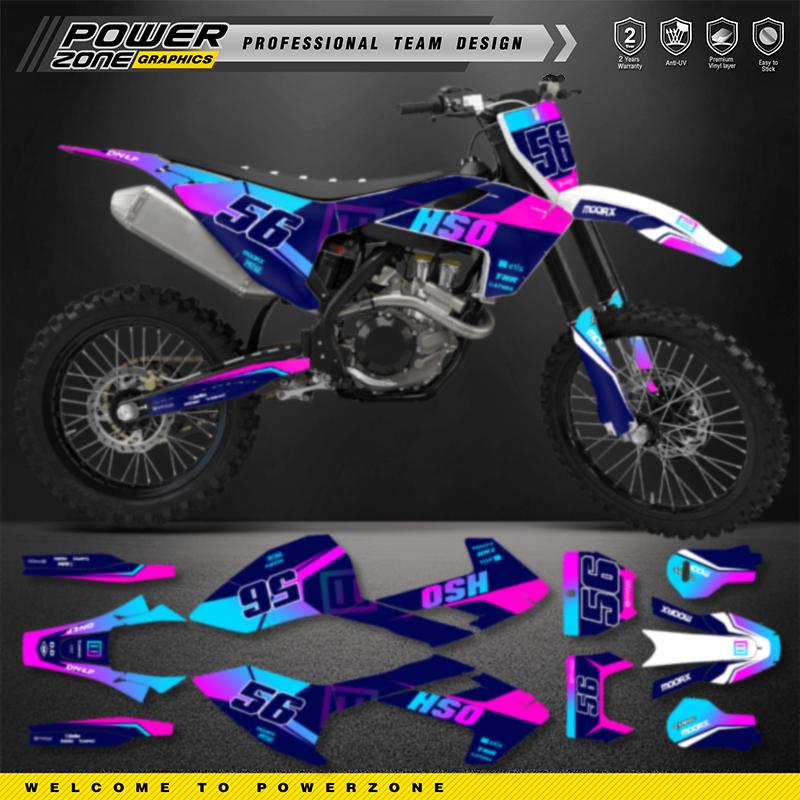 PowerZone Наклейки с индивидуальным дизайном Для TE TC Комплект наклеек Для Husqvarna Наклейка 2016-18 TC FC TX FX FS 2017-19 TE FE 125-450cc 118