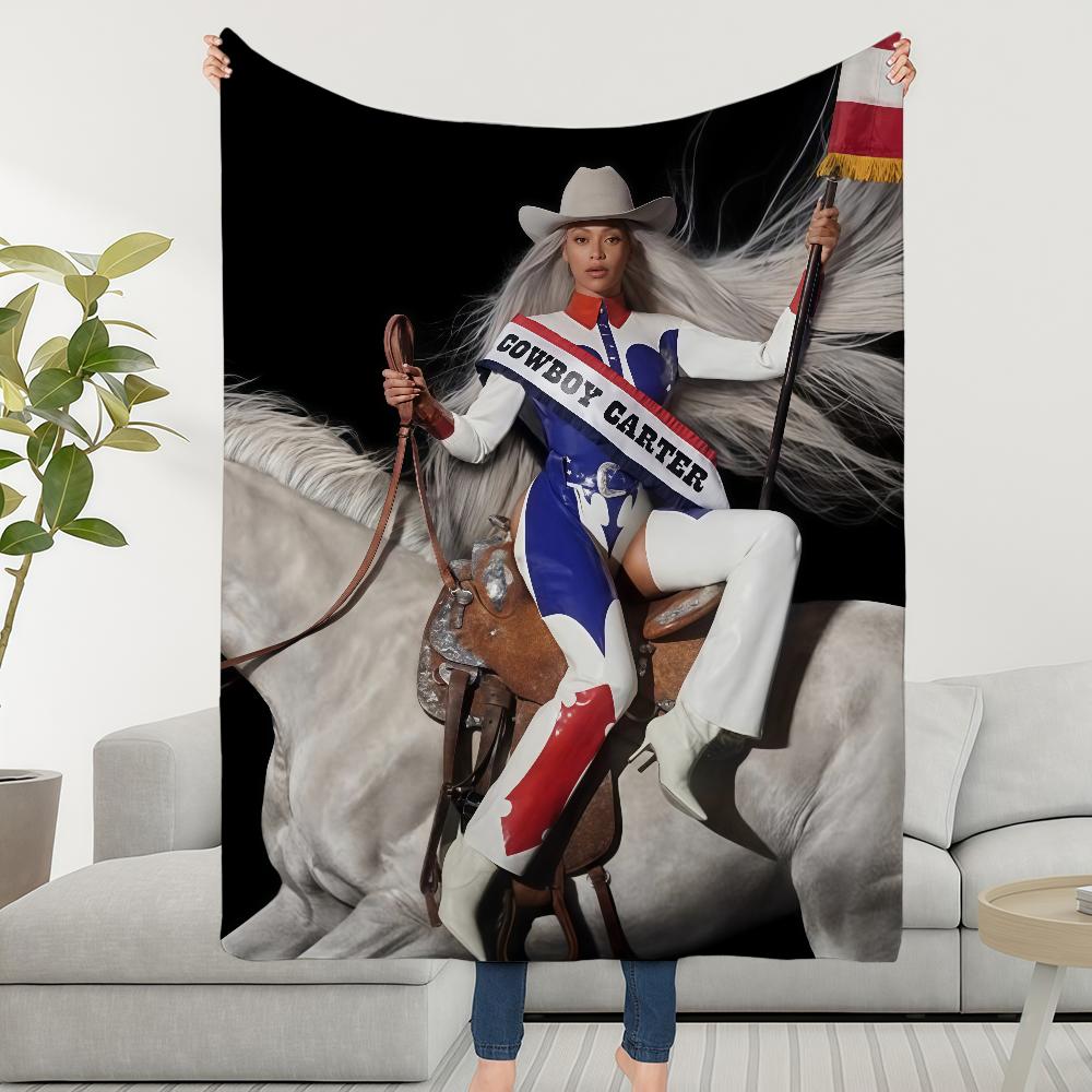 Cowboy B-BeyonceS-ES Blanket Throw Super Cosy Plush Carter Living Room Sofa Couch Childish Birthday Gifts