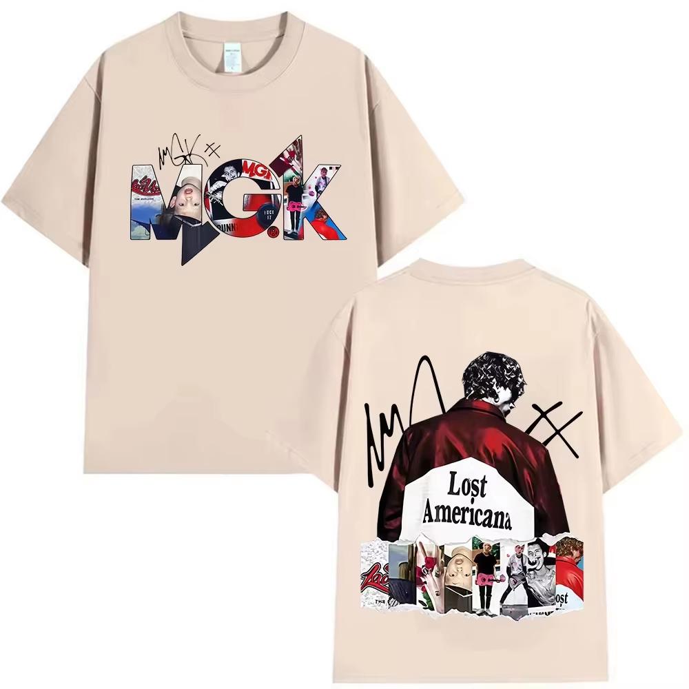 Limited Rap Machine Gun Kelly Tour 2026 Springsummer New Album T Shirt Mans Clothing Hip Hop Pop Music Short Sleeve Top