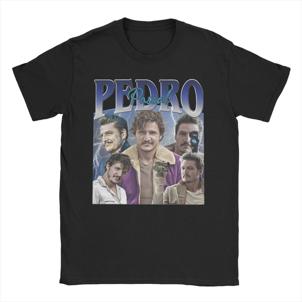 2026 Men Womens Pedro Pascal T Shirt Funny Actor Vintage 90s Pure Cotton Tops Fashion Short Sleeve Crewneck Tees New TShirts