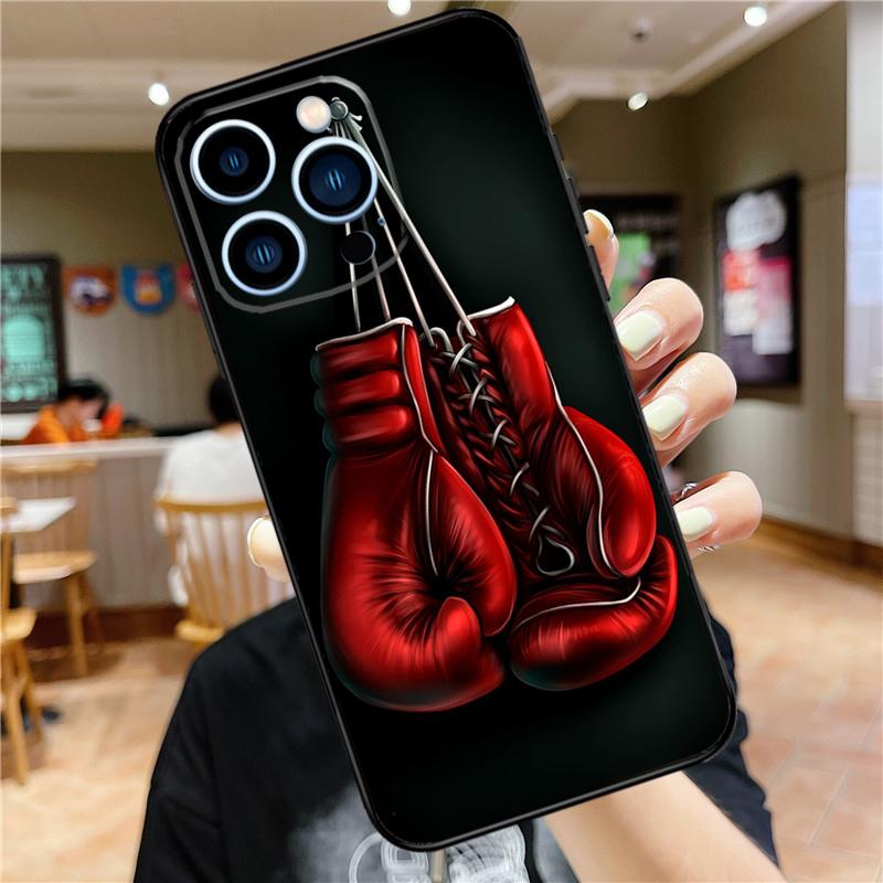 I Love Boxing Case For iPhone 17 16 15 14 13 12 11 Pro Max Mini Plus 16e 17 Air Bumper Cover Accessories