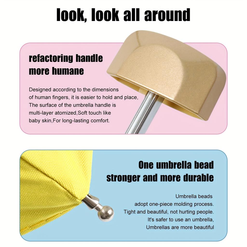 1 шт. маленький складной зонт, дорожный зонт, компактный легкий портативный зонт, водонепроницаемые портативные карманные дорожные зонты с защитой от ультрафиолета для девочек