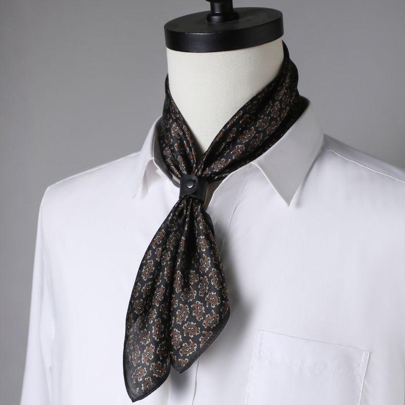 Мужской модный шелковый платок-паше из шелка-тусса