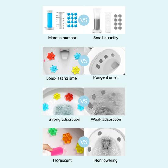 Toilet Cleaner Gel Powerful Adsorption Design Long-lasting Fragrance Toilet Deodorizer Gel Bathroom Kitchen Hotel Cleaning Solution