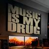 Гобелен 'Vibe Любителя Музыки' Смелая Надпись 'Музыка - Мой Наркотик' для Гостиной Спальни Модный Настенный Декор