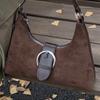 Women's Retro Suede Crossbody Bag - Versatile Autumn/Winter 2025 Single Shoulder Underarm Style