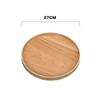 Japanese Style Round Tray Food Serving Plate Natural Wood Snack Dessert Plates Wooden Simple Fruit Dish Tray Kitchen Organizer