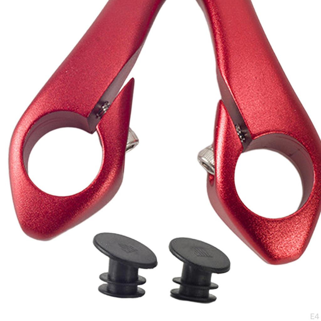 2Pcs Bike Handlebar Ends Bicycle Bar Handle Grips for Road