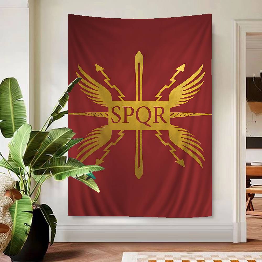 Roman SSPQR Cartoon Tapestry Art Science Fiction Room Home Decor Art Home Decor