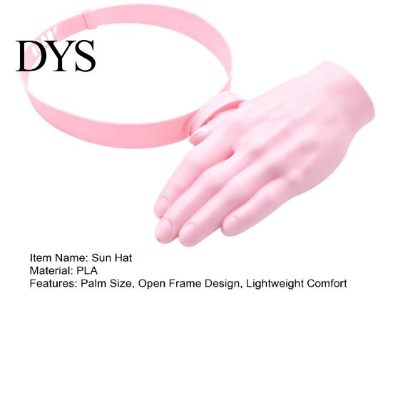 3D Printed Visor Hat Palm Sized Sun Lightweight Over-the-Head Gardening Open Frame Design Headband Style Summer Outdoor UV Protection