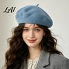 Casual Street Leisure Wear Women French Beret Hat Wool Blend Artist Retro Warm Gift for Her Painter Cap Solid Color Cozy Autumn Winter Elegant