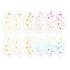 Metallic Gold Eye Tattoo Stickers, Temporary Foil Face Stickers for Party Makeup, Waterproof Flash Eye Tattoos for Festival, Rave, Halloween, Club