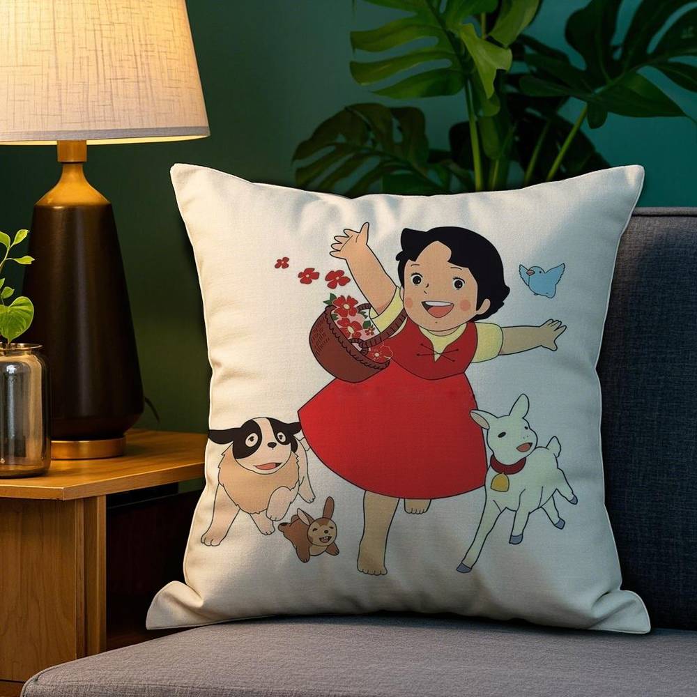Movie H-Heidi Girls Pillow Case Sofa Living Room Bedroom Double-sided Printing Square Cushion Nap Time Pillow Case
