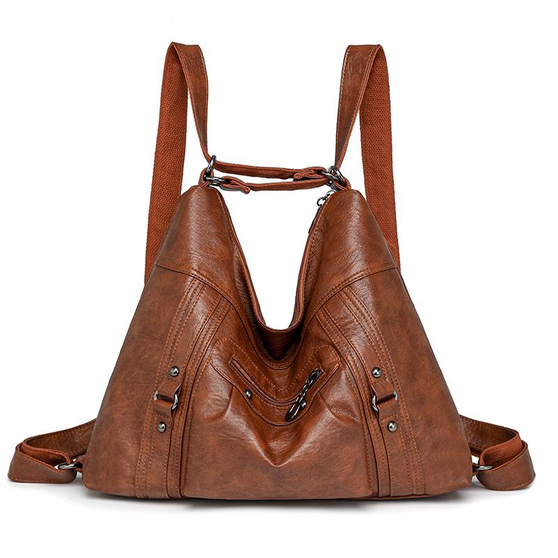 Женская сумка из мягкой кожи, многофункциональный рюкзак