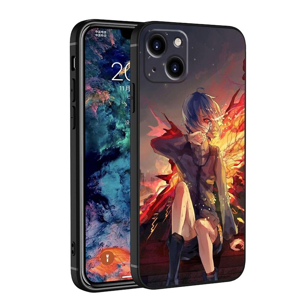Черный чехол для iPhone XS 13 Pro Max 8 Plus 11 7 XR 12 14 X Mini 5 6 6S 5S SE2 SE2022 Аниме Манга Токио Гули