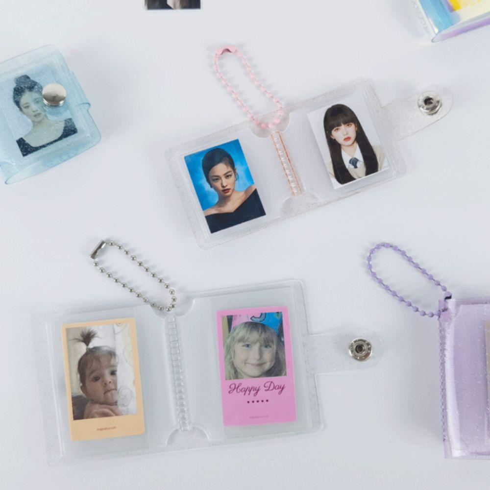 1/2inch Mini Photo Album With Keychain Portable Pocket Album Children's Growth Photo